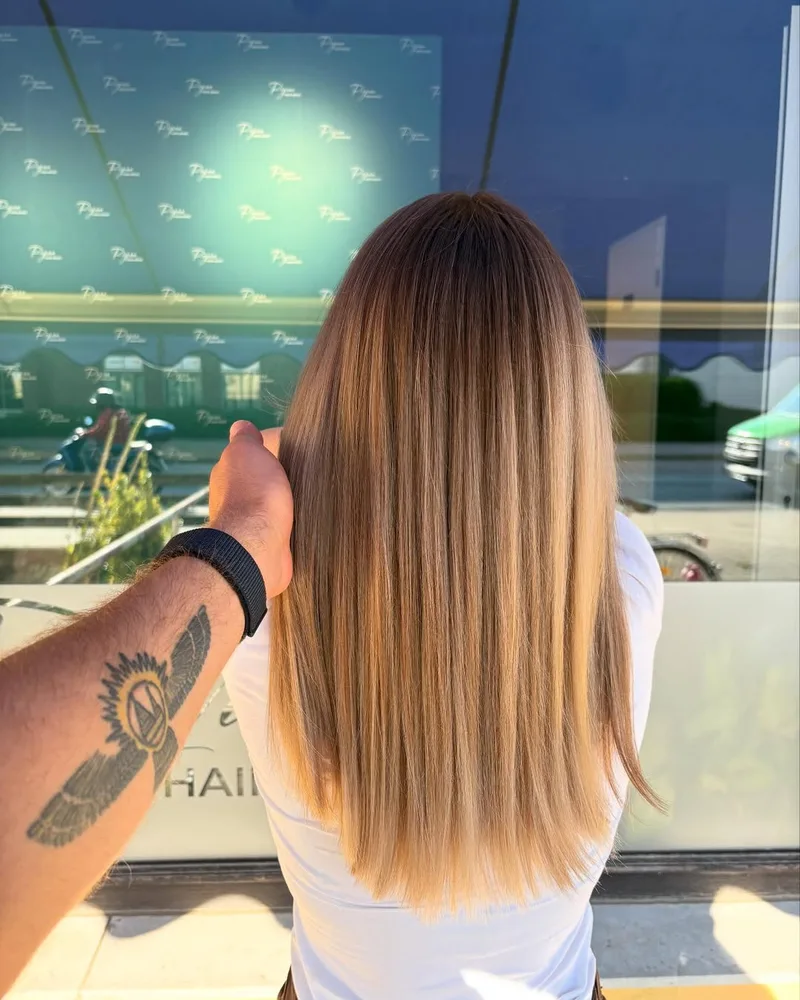 Natürlicher Haarfarben-Verlauf